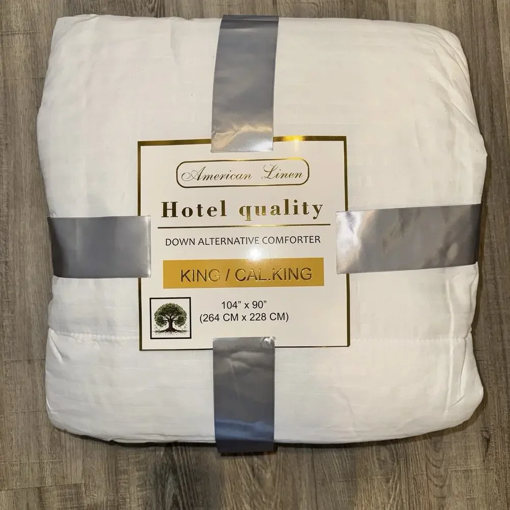 American Linen King Cal King White Down Alternative Comforter Hotel Quality NIP